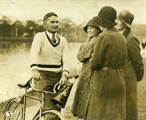 L J Campbell (Rowing Coach) with the Rollands